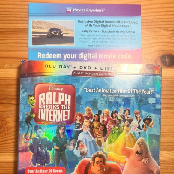 RALPH BREAKS THE INTERNET [Blu Ray + DVD] with Digital Code Very Good Condition - Picture 5 of 5